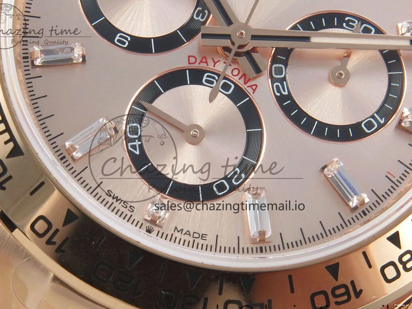 1227 TechFriendly Daytona 126505 RG QF 1:1 Best Edition RG Black Dial Crystal Markers On RG Bracelet SH4131 V6 (Gain Weight) 303